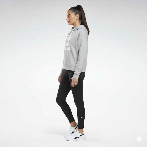 Nwt REEBOK Women's Graphic Long Sleeve Cropped Hoodie Sz XL - Picture 2 of 4